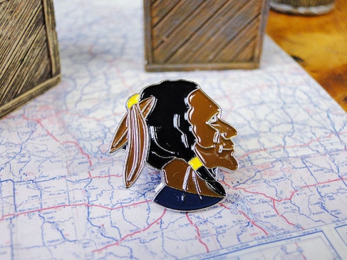 ウエスタン　ピンバッジ　（インディアン/ウォーリアー）|男の秘密基地作りに！ガレージング雑貨