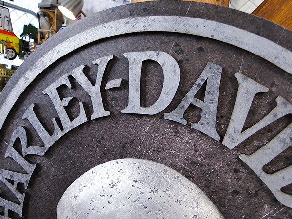 ハーレーダビッドソン スカル・パブ・サイン ブリキ看板 バイク