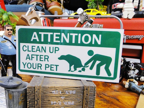 U.S.パブリックサインステッカー　（ペットのマナーは守りましょう）　|USAサインプレートステッカー|ステッカー