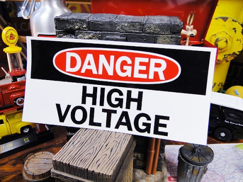 U.S.パブリックサインステッカー　（危険・高電圧）　|USAサインプレートステッカー|ステッカー