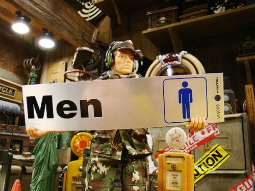 アメリカのホームセンターで売ってるステッカー　（男性）　|USAサインプレートステッカー|ステッカー