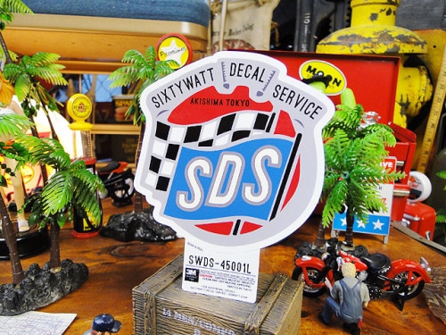 シックスティーワット　アドバタイジングステッカー　Lサイズ　（60ワットデカールサービス）|ステッカー|男の秘密基地作りに！ガレージング雑貨