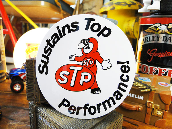 ガレージ雑貨 STP サインボード レーシングホイール オブジェ ベース雑貨 STP ミニレーシングステッカー （キャラクター） の通販・販売