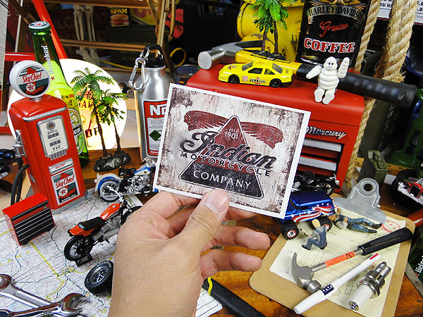 ノスタルジック ガレージステッカー （インディアン