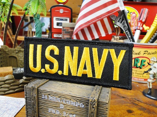 U.S.ネイビー　ミリタリーワッペン　（レクタングル/U.S.NAVY）　|ミリタリー|ワッペン