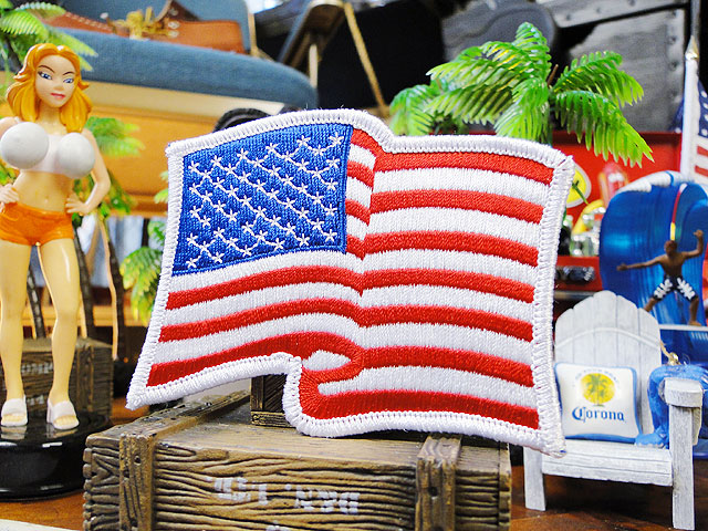 星条旗 ワッペン （Mサイズ/ウェーブ）の通販・販売 | アメリカ雑貨の