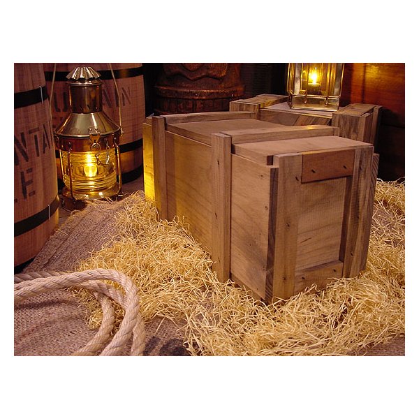 輸出用木箱 -Aタイプ-茶 Lサイズ アメリカ雑貨 アメリカン雑貨 MADE IN