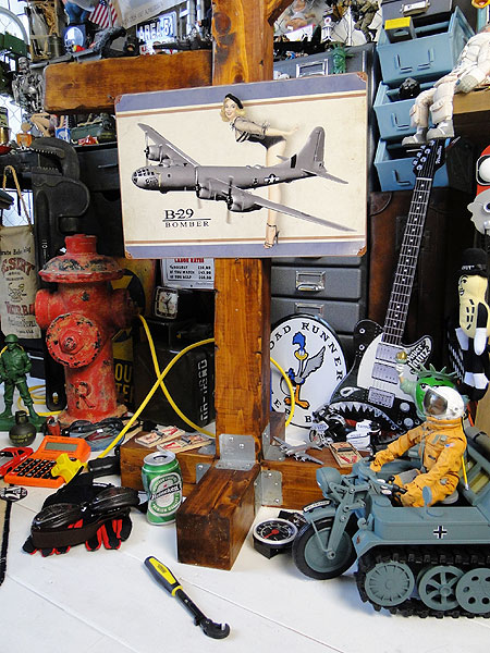 ピンナップガール ＆ 戦闘機 U.S.ヘヴィースチールサイン （B-29