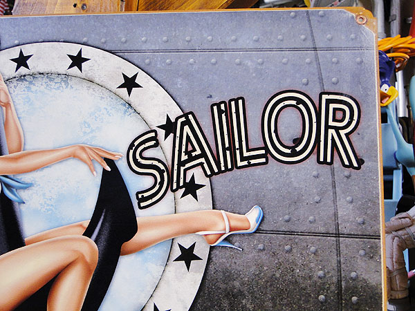 ピンナップガール ハローセーラー U.S.ヘヴィースチールサイン