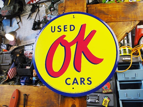 OK USED CAR　ブリキ看板|ガレージ|ボクらの原点そして永遠！ブリキ看板