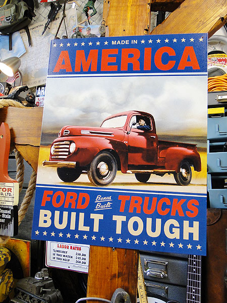 FORD フォード トラック イラスト ブリキ看板 ビンテージトラック フォード トラック ブリキ看板 （AMERICA）の通販・販売 | アメリカ