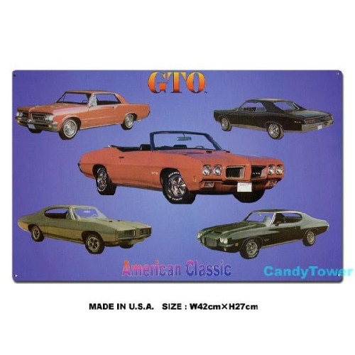ポンティアック　GTO　アメリカンクラシック　ブリキ看板