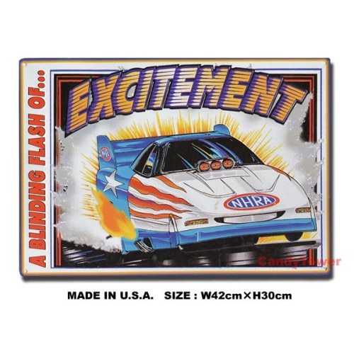 NHRA　EXCITEMENT　ブリキ看板