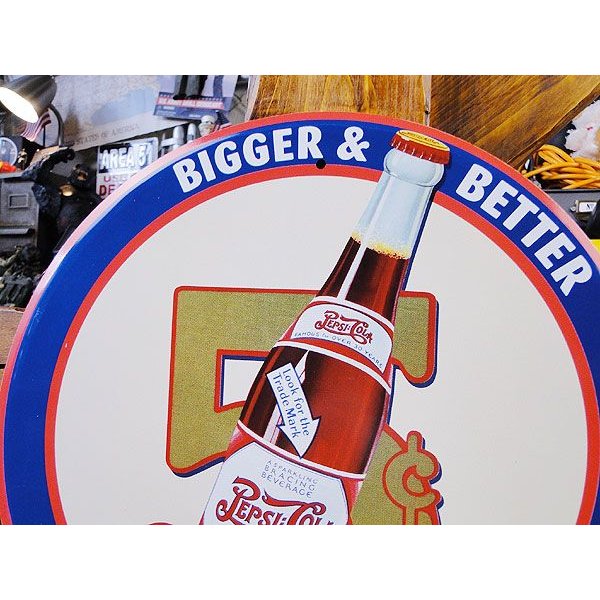 ペプシコーラ5セント ラウンド ブリキ看板 の通販・販売