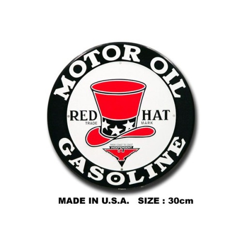 RED HAT GASOLINE　ブリキ看板|ボクらの原点そして永遠！ブリキ看板