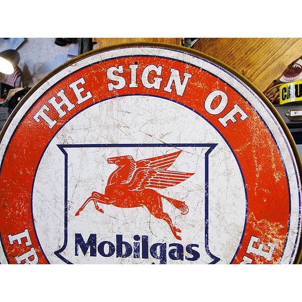 Mobil モービルガス レトロ看板 hayamipro_mobilgas-sign
