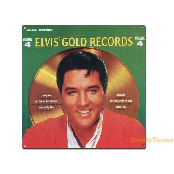 エルヴィス・プレスリー ゴールデンレコード 第4集 ブリキ看板の通販