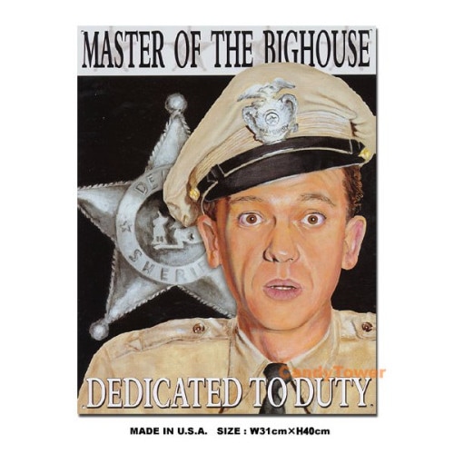 アンディ　グリフィス　バーニ　マスター　オブ　ビッグハウス-　ブリキ看板|ボクらの原点そして永遠！ブリキ看板