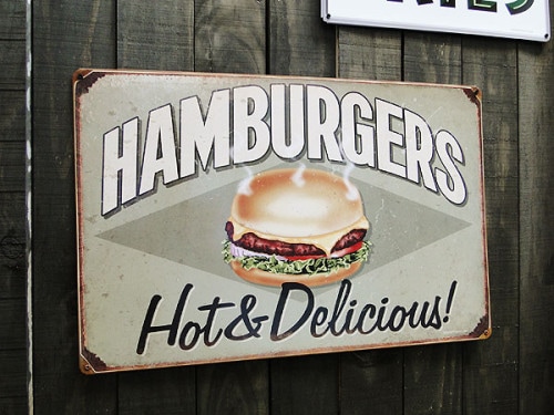 ハンバーガーショップシリーズ U.S.ヘヴィースチールサイン