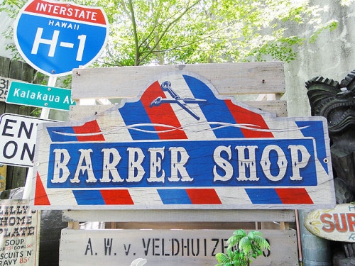 バーバーショップ U.S.ヘヴィースチールサインの通販・販売