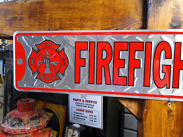 アンティーク 消防士の看板 レアー品 【公式通販】