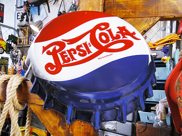 ペプシ エンボス ティンサイン ボトルキャップ ダイカットの通販・販売