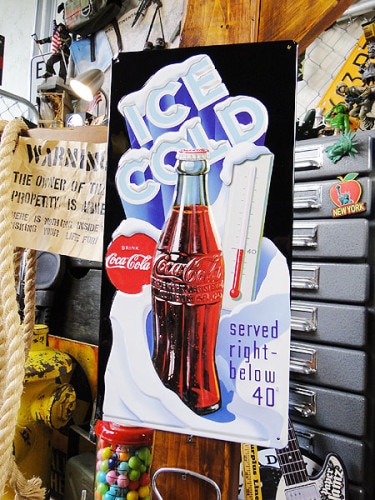 コカ・コーラ ネオンサイン ラウンド型ブリキ看板の通販・販売