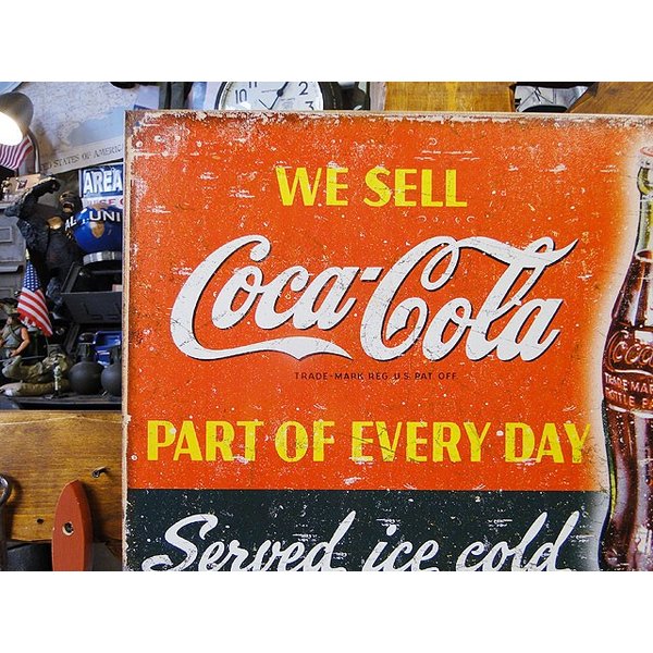 コカ・コーラ ブリキ看板 （パート・オブ・エブリデイ）の通販
