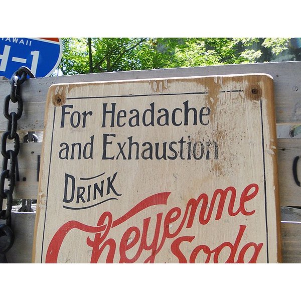 2002 Cheyenne Soda ウッドボード　Wood Board 看板 2002 Cheyenne Soda ウッドボード Wood Board 看板