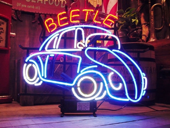 BEETLE ネオンサイン ビートル ネオン管 アメリカン雑貨 室内装飾 BEETLE ネオンサイン ビートル ネオン管 アメリカン雑貨 室内装飾
