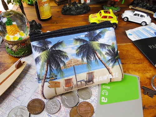 ハワイアンファスナーポーチ　（Sサイズ）|ハワイアン雑貨