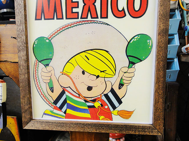 ポスターフレーム （わんぱくデニス/メキシコ） ポスター＆木製