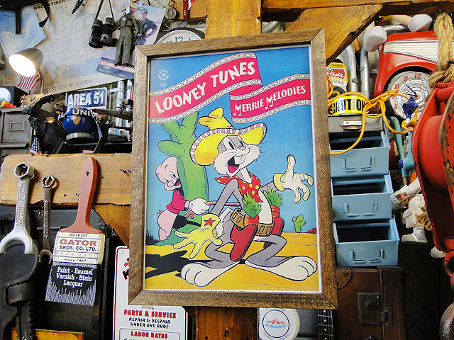 ポスターフレーム （バッグス・バニー/カウボーイ） ポスター＆木製