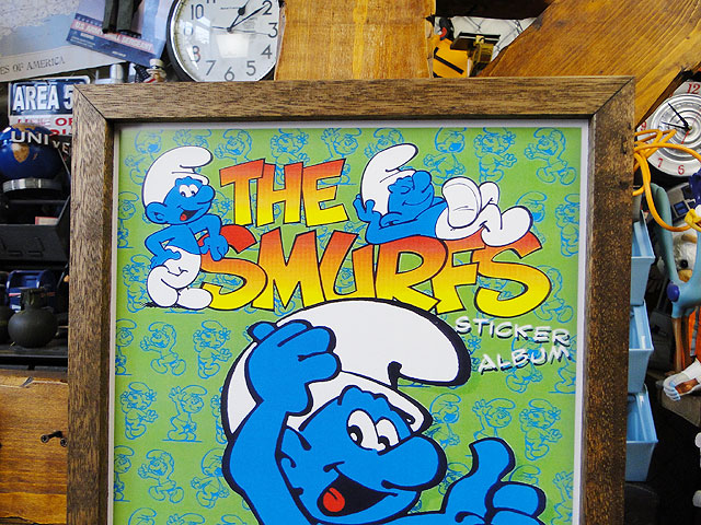 ポスターフレーム （スマーフ/サムズアップ） ポスター＆木製フレーム