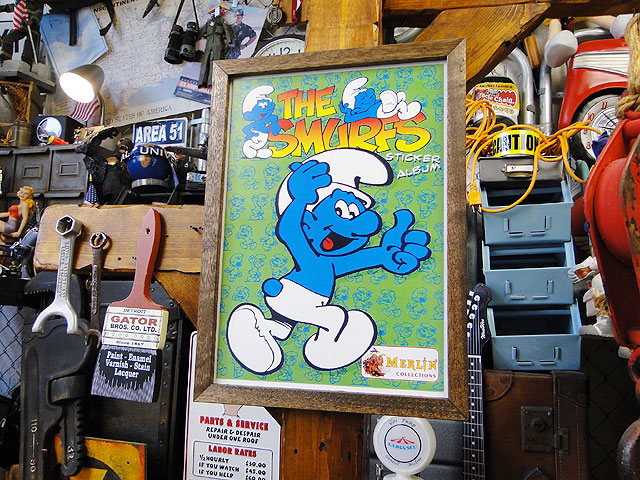 ポスターフレーム （スマーフ/サムズアップ） ポスター＆木製フレーム