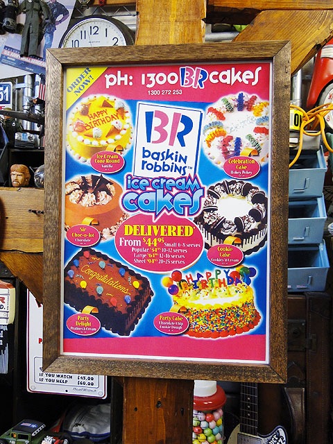 90’s バスキンロビンス　ストアディスプレイ　看板　サイン　店舗用　アメトイ 90's バスキンロビンス ストアディスプレイ 看板 サイン 店舗用