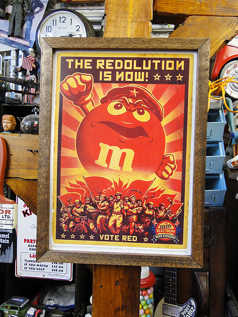 ポスターフレーム （m&m's/レッド） ポスター＆木製フレームの