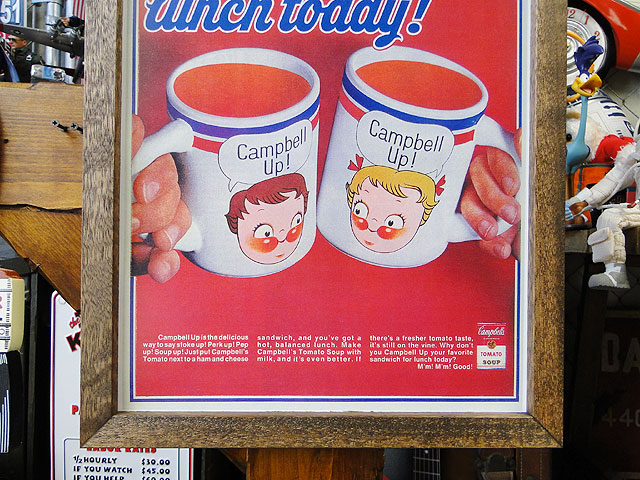 ポスターフレーム （キャンベルスープ/チアーズ） ポスター＆木製