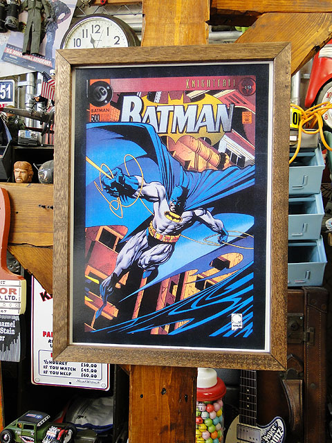 ポスターフレーム （バットマン/フライング） ポスター＆木製フレーム