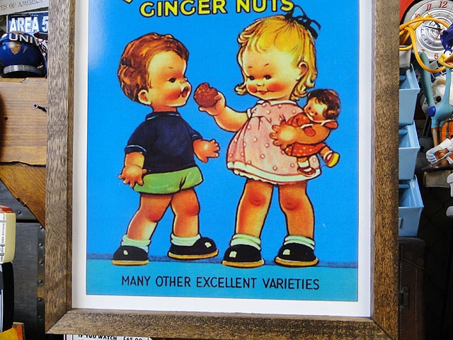 ポスターフレーム （ボーイ＆ガール） ポスター＆木製フレームのセット