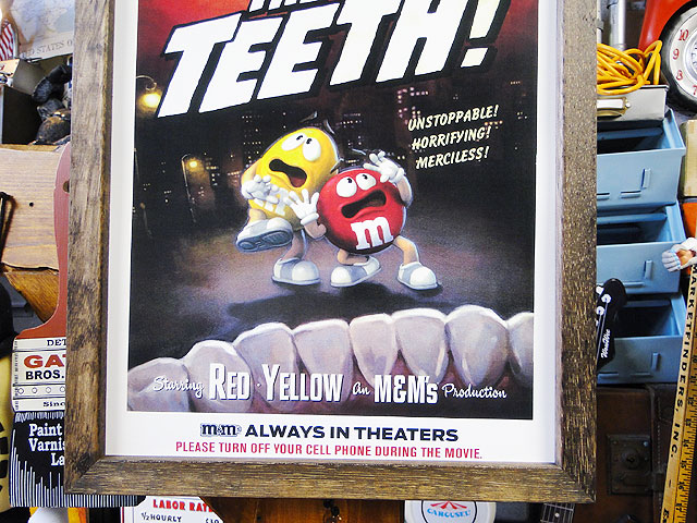 アウトドア版画 木製フレーム付き　M&M ポスターフレーム （m&m's/ザ・ティース） ポスター＆木製フレームの