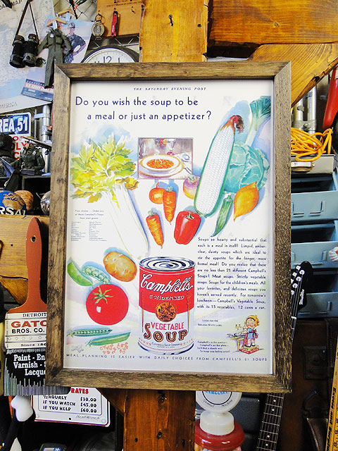 ポスターフレーム （キャンベル/ベジタブル） ポスター＆木製フレーム