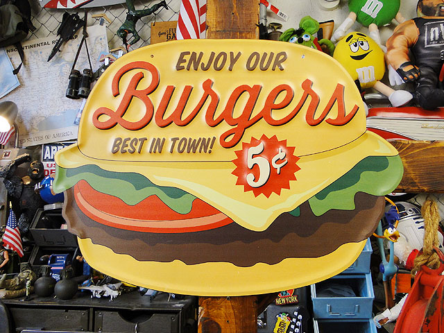 ヴィンテージ ハンバーガー パッチ1体 ハンバーガー オブジェ ディスプレイ ヴィンテージ ハンバーガー パッチ1体 ハンバーガー オブジェ