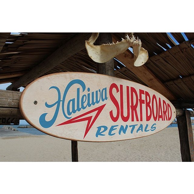 ハレイワ サーフボードレンタル 木製看板の通販・販売 | アメリカ雑貨