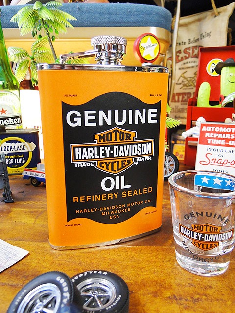 ハーレーダビッドソン オイル缶 フラスクセットの通販・販売