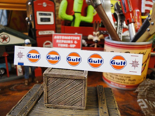 ガルフ　5連ミニロゴ　ステッカー|ステッカー|男の秘密基地作りに！ガレージング雑貨