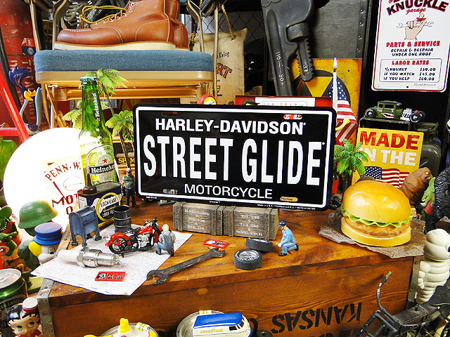 バイク型プレート(雑貨、ハーレータイプ、アメリカ)