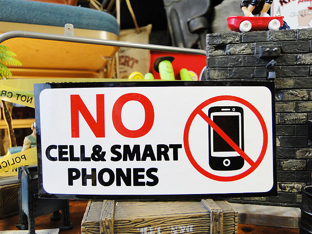 携帯電話＆スマホは禁止 U.S.パブリックサインステッカーシリーズの