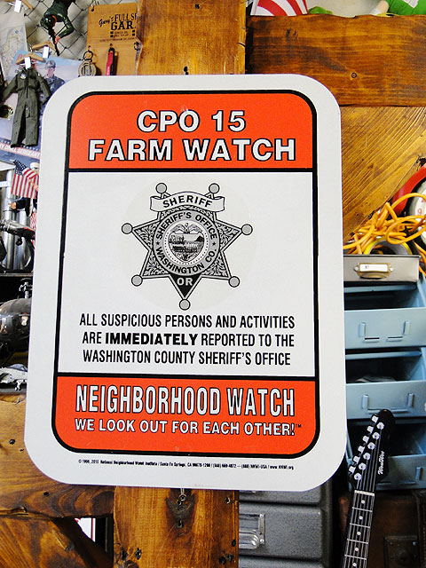 アメリカの自警団ネイバーフッドウォッチ ヴィンテージサイン CPO 15