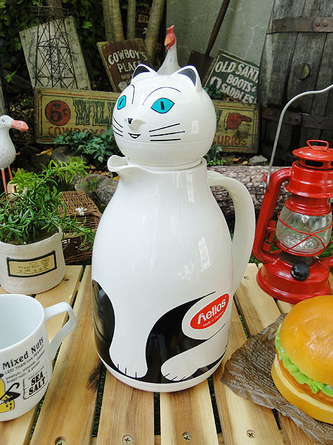 ドイツ ヘリオス社 卓上魔法瓶 サーモキャット ホワイト 1Lサイズ